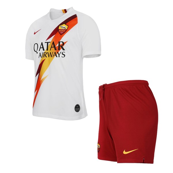 Camiseta AS Roma Segunda equipo Niños 2019-20 Blanco